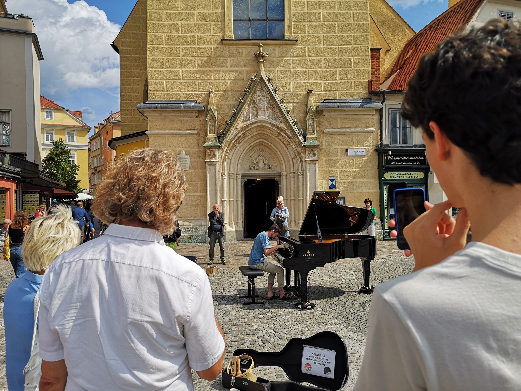 Open piano