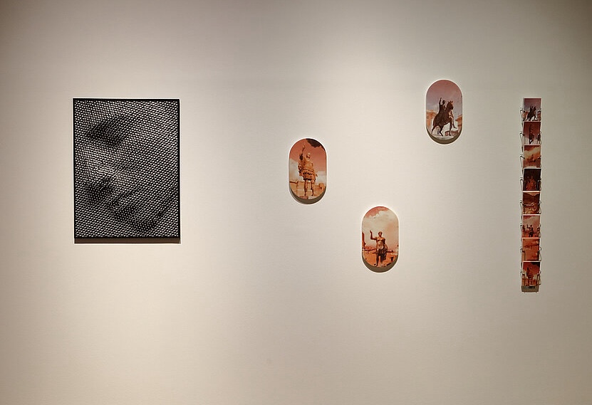 Ausstellungsansicht "Kunstraum Steiermark 2025"; recht die Arbeit von Anaïs Horn  Foto: Universalmuseum Joanneum/J.J. Kucek © Bildrecht Wien/Vienna 2025