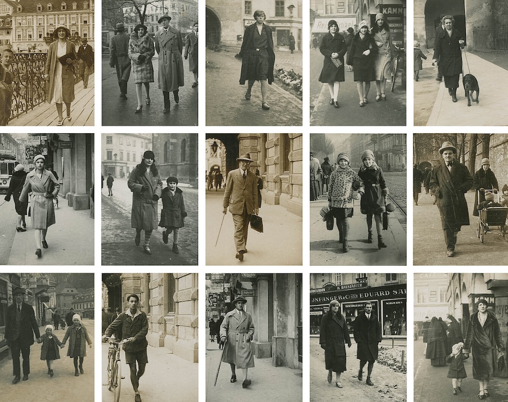 Abbildungen: Grazer Gehfilm-Aufnahmen, Silbergelatineabzüge, um 1930, Sammlung Mila Palm