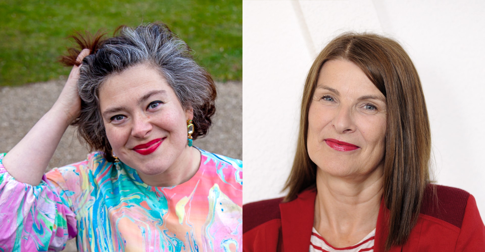 Fotocredit: Gomringer (c) Judith Kinitz;; Scholl (c) Uta Tochtermann Themenabend „Mütter“: Nora Gomringer & Sabine Scholl | Literaturhaus Graz