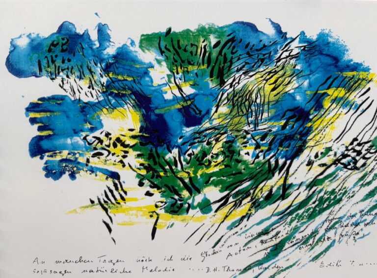 Edith Temmel WALDEN, 2024, Monotypie in Farbe