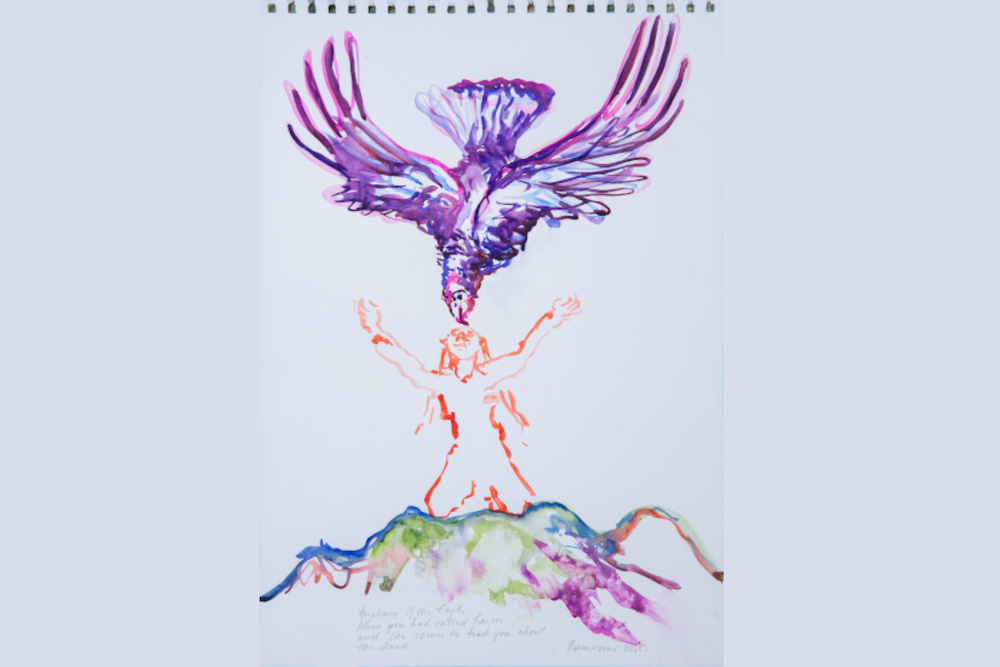 Elisabeth von Samsonow, „Kissing the Eagle“, 2025, Foto: Max Brucker