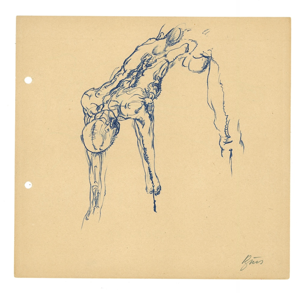 Fotocredit: Ohne Titel (Aktionszeichnung), 1965 BRUSEUM/Neue Galerie Graz, Foto: UMJ/N. Lackner © Estate of Günter Brus Ohne Titel (Aktionszeichnung), 1965 BRUSEUM/Neue Galerie Graz, Foto: UMJ/N. Lackner © Estate of Günter Brus
