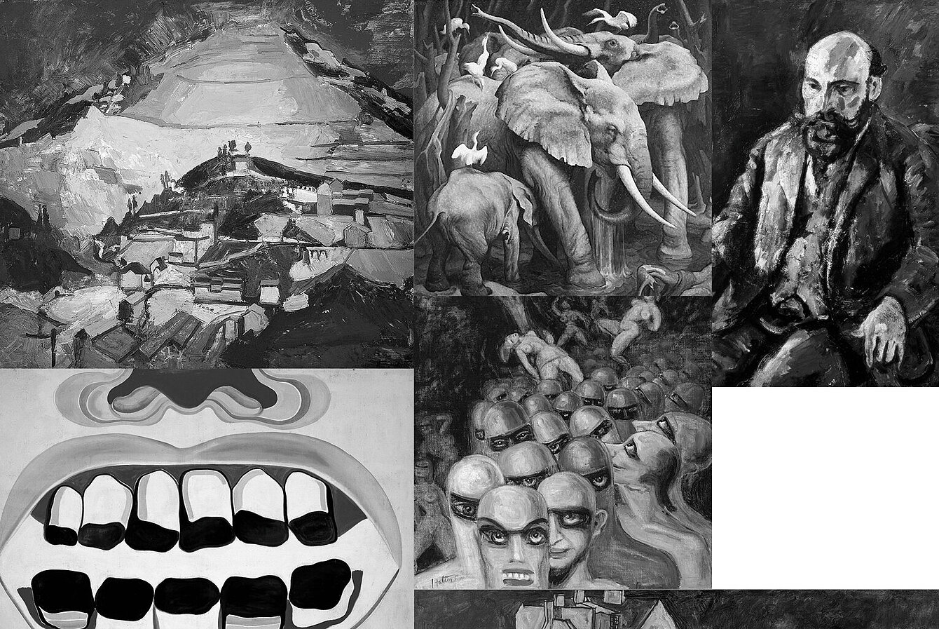 Fotocredit: (Detail) Friedrich Aduatz, Friedrich von Amerling, Herbert Boeckl, Marie Egner, Felix Harta, Wolfgang Hollegha, Alwine Hotter, Elke Krystufek, Oswald Oberhuber, Egon Schiele, Ferdinand Georg Waldmüller, Johannes Wohlfart Bildrecht, Wien 2024: Norbertine Bresslern-Roth, Maria Lassnig, Julian Opie (Detail) Friedrich Aduatz, Friedrich von Amerling, Herbert Boeckl, Marie Egner, Felix Harta, Wolfgang Hollegha, Alwine Hotter, Elke Krystufek, Oswald Oberhuber, Egon Schiele, Ferdinand Georg Waldmüller, Johannes Wohlfart Bildrecht, Wien 2024: Norbertine Bresslern-Roth, Maria Lassnig, Julian Opie