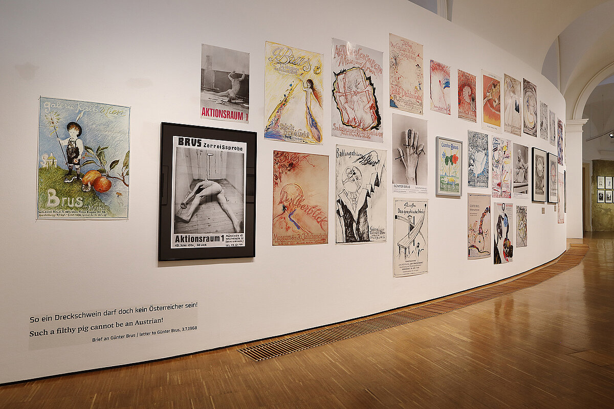 Ohne Titel (Aktionszeichnung), 1965  BRUSEUM/Neue Galerie Graz, Foto: UMJ/N. Lackner © Estate of Günter Brus
