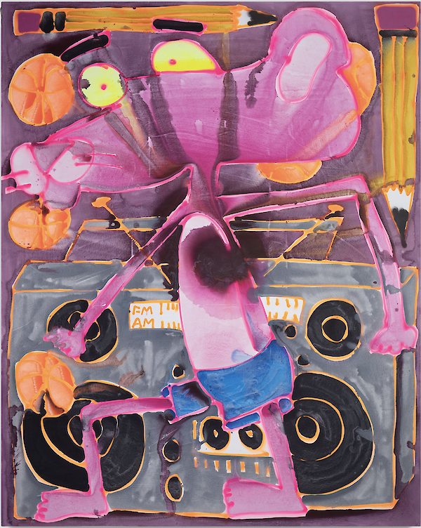 Acryl und Sprühfarbe auf Leinwand, 304,8 × 243,8 cm